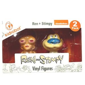 Kidrobot Nickelodeon Ren and Stimpy‎ 2-Pack Vinyl Figures Collectible Set New